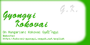 gyongyi kokovai business card